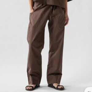 NWT James Street Co. The Fold-Over Pant Cocoa Brown Low Waist